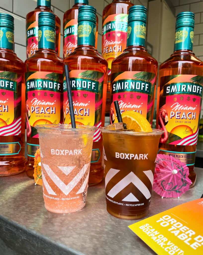 Boxpark Liverpool, Smirnoff Miami peach, influencer event, blogger event, Liverpool content creator, Wirral content creator,