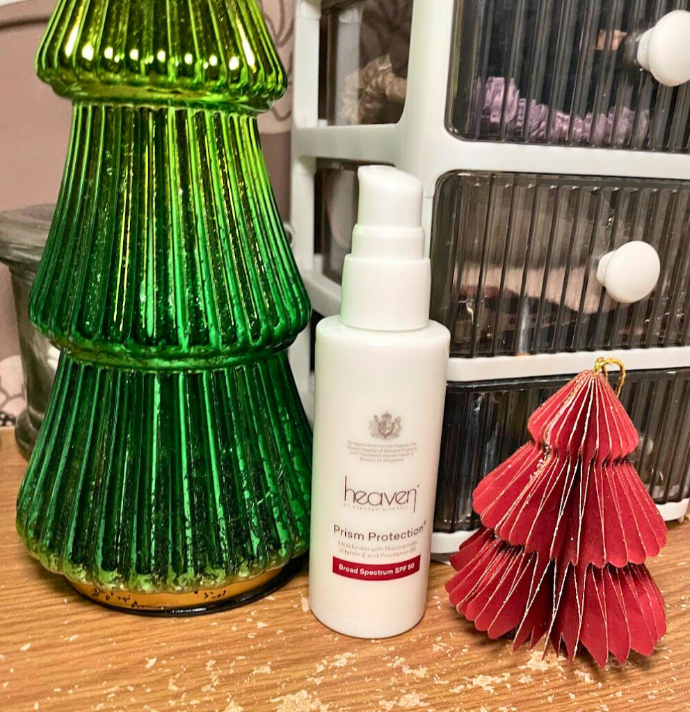Heaven Skincare Prism Protection, blogmas, wirral blogger, wirral content creator, liverpool blogger, liverpool content creator, lifestyle blogger, beauty blogger,